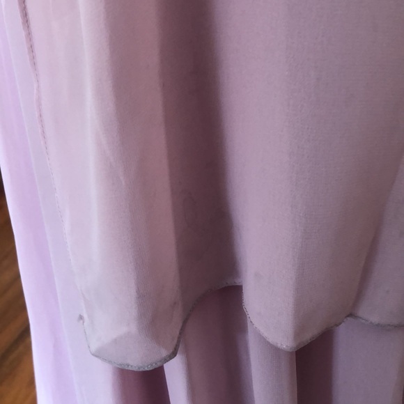 Vintage PACOPM Dusty Pink Strapless Floaty Dress Sheer Fully Lined Floor Length - Picture 8 of 8